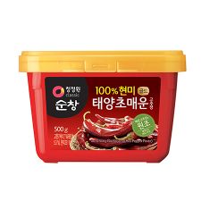 Chung Jung One Sunchang 100% Brown Rice Red Pepper Paste 1.1lb(500g), 청정원 순창 100% 현미 태양초 매운 고추장 1.1lb(500g)