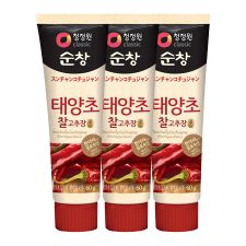 Chung Jung One Sunchang Gochujang Hot Pepper Paste 2.11oz(60gx3ea), 청정원 순창 우리쌀로 만든 태양초 찰고추장 2.11oz(60gx3개입)
