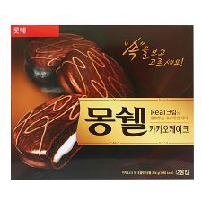 Lotte Moncher Cacao Cake 13.6oz(384g) 12 Pieces, 롯데 몽쉘 카카오 케이크 13.6oz(384g) 12개입