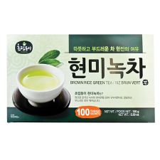 Choripdong Green Tea with Brown Rice 0.05oz(1.5g) 100 Tea Bags, 초립동이 현미녹차 0.05oz(1.5g) 100티백